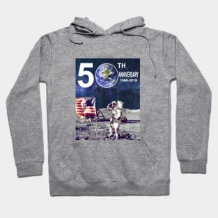 Astronaut Moon Landing 50th Hoodie